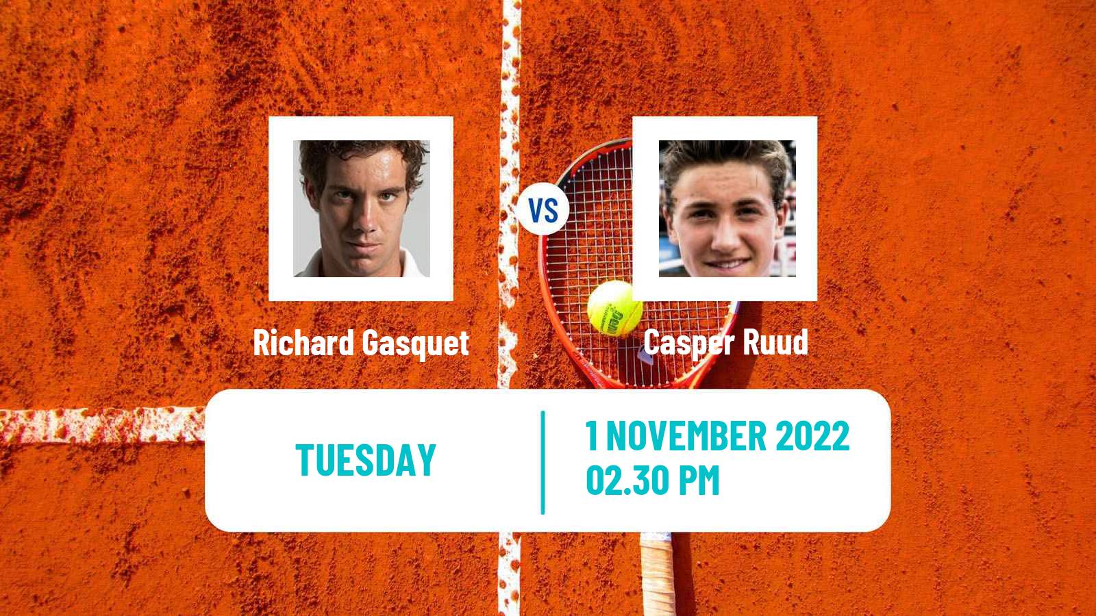 Tennis ATP Paris Richard Gasquet - Casper Ruud