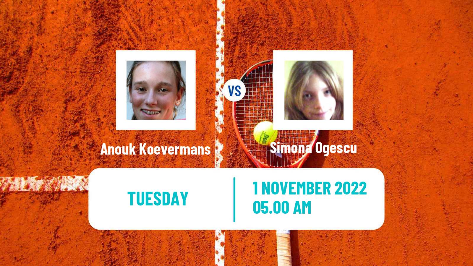 Tennis ITF Tournaments Anouk Koevermans - Simona Ogescu