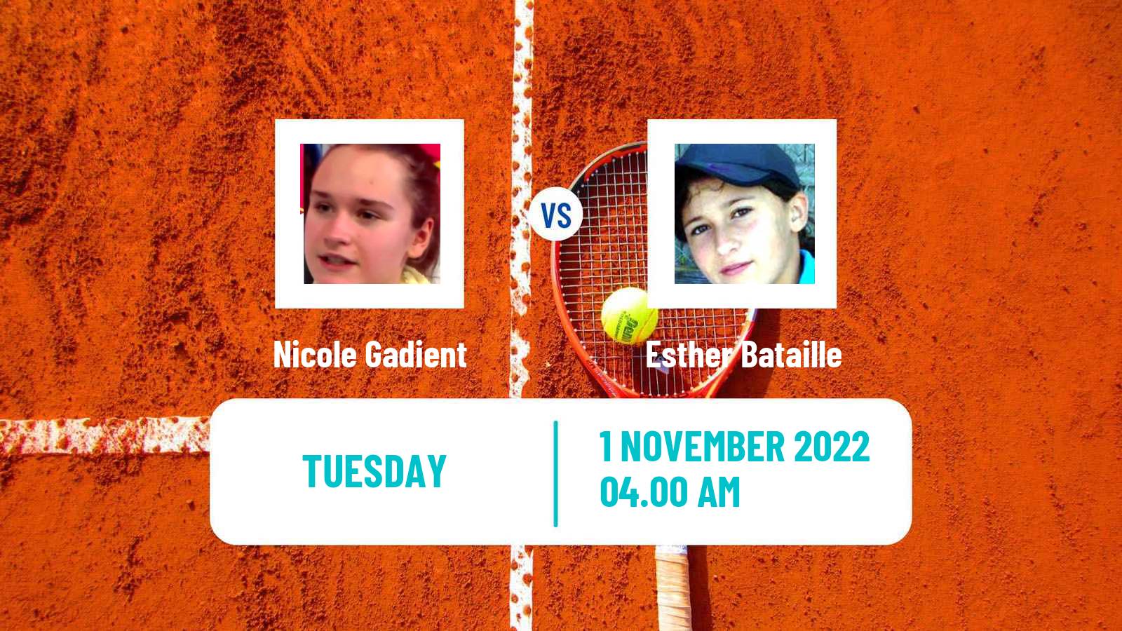 Tennis ITF Tournaments Nicole Gadient - Esther Bataille