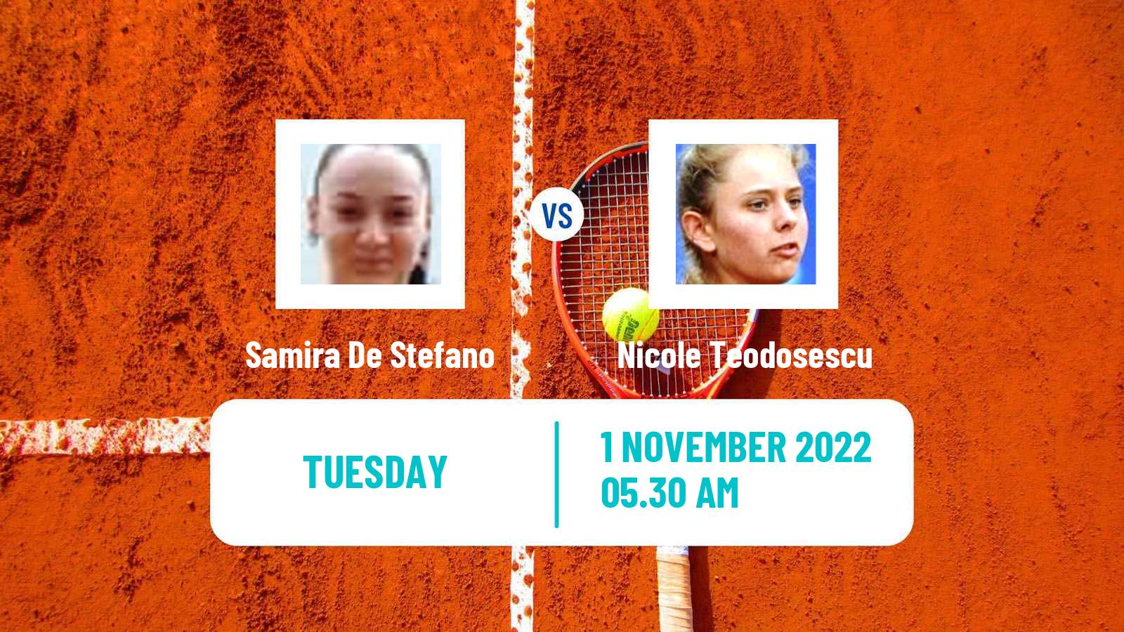 Tennis ITF Tournaments Samira De Stefano - Nicole Teodosescu