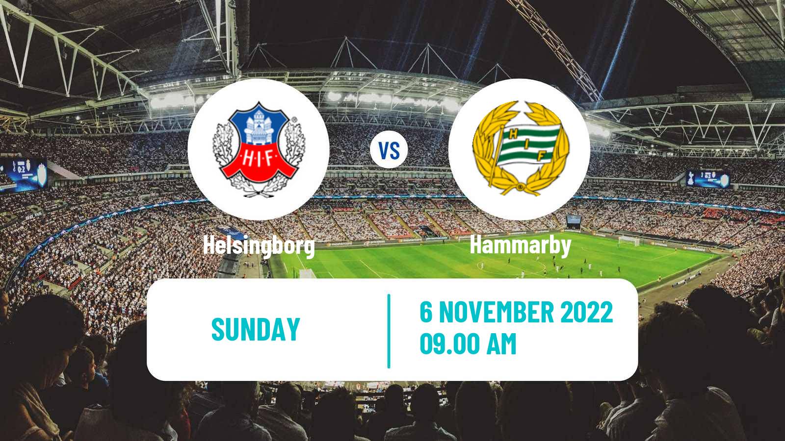 Soccer Swedish Allsvenskan Helsingborg - Hammarby