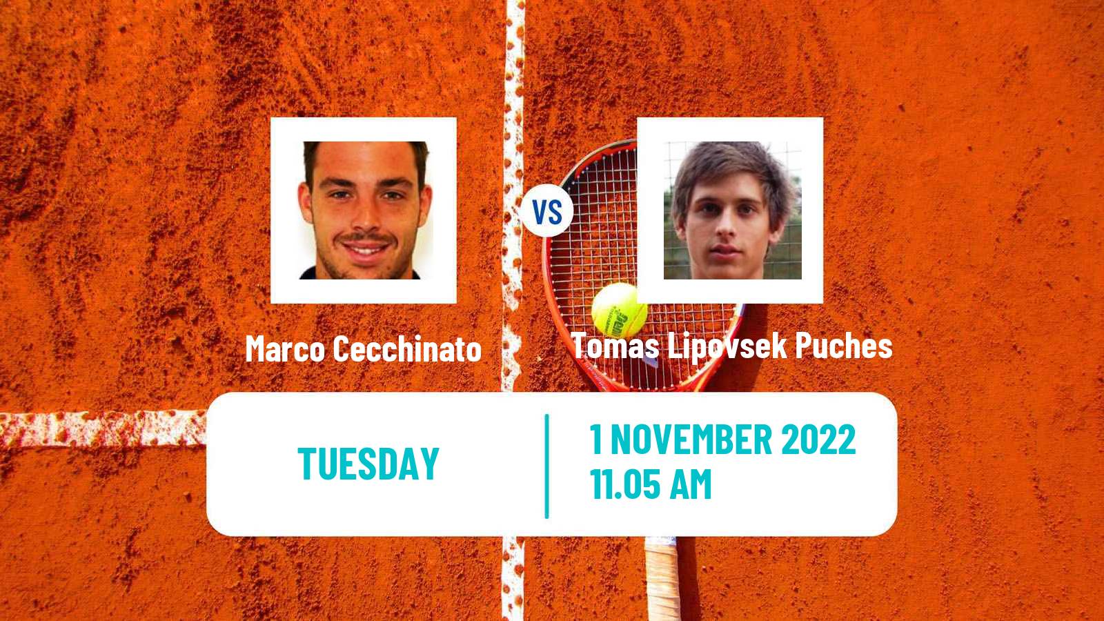 Tennis ATP Challenger Marco Cecchinato - Tomas Lipovsek Puches