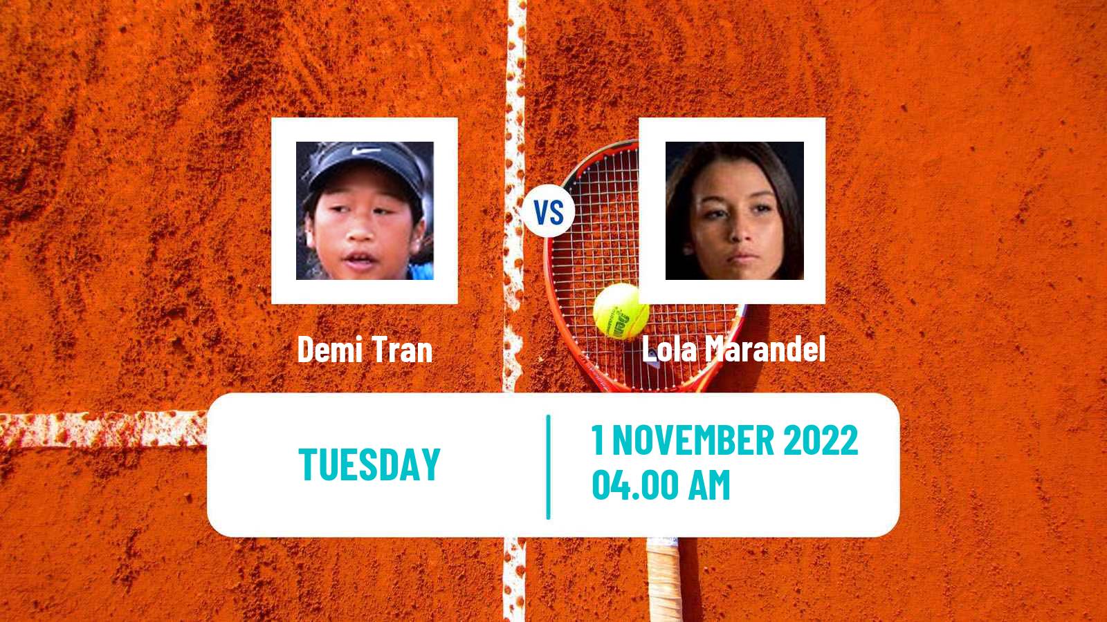 Tennis ITF Tournaments Demi Tran - Lola Marandel