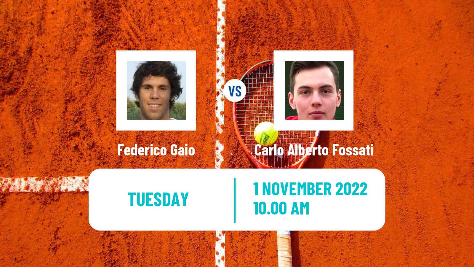 Tennis ITF Tournaments Federico Gaio - Carlo Alberto Fossati