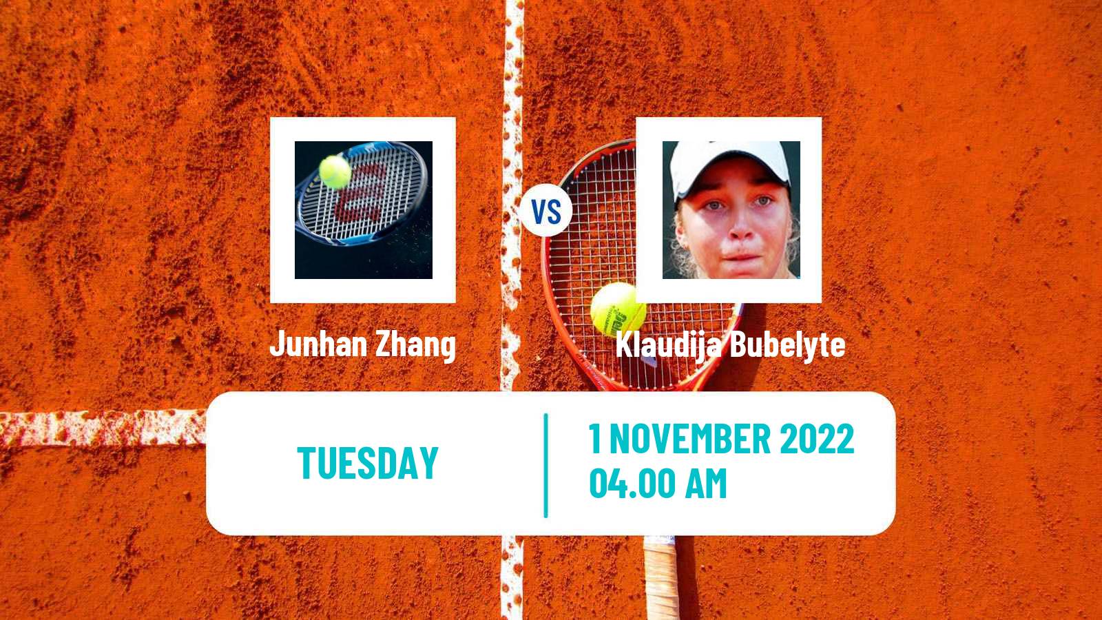 Tennis ITF Tournaments Junhan Zhang - Klaudija Bubelyte