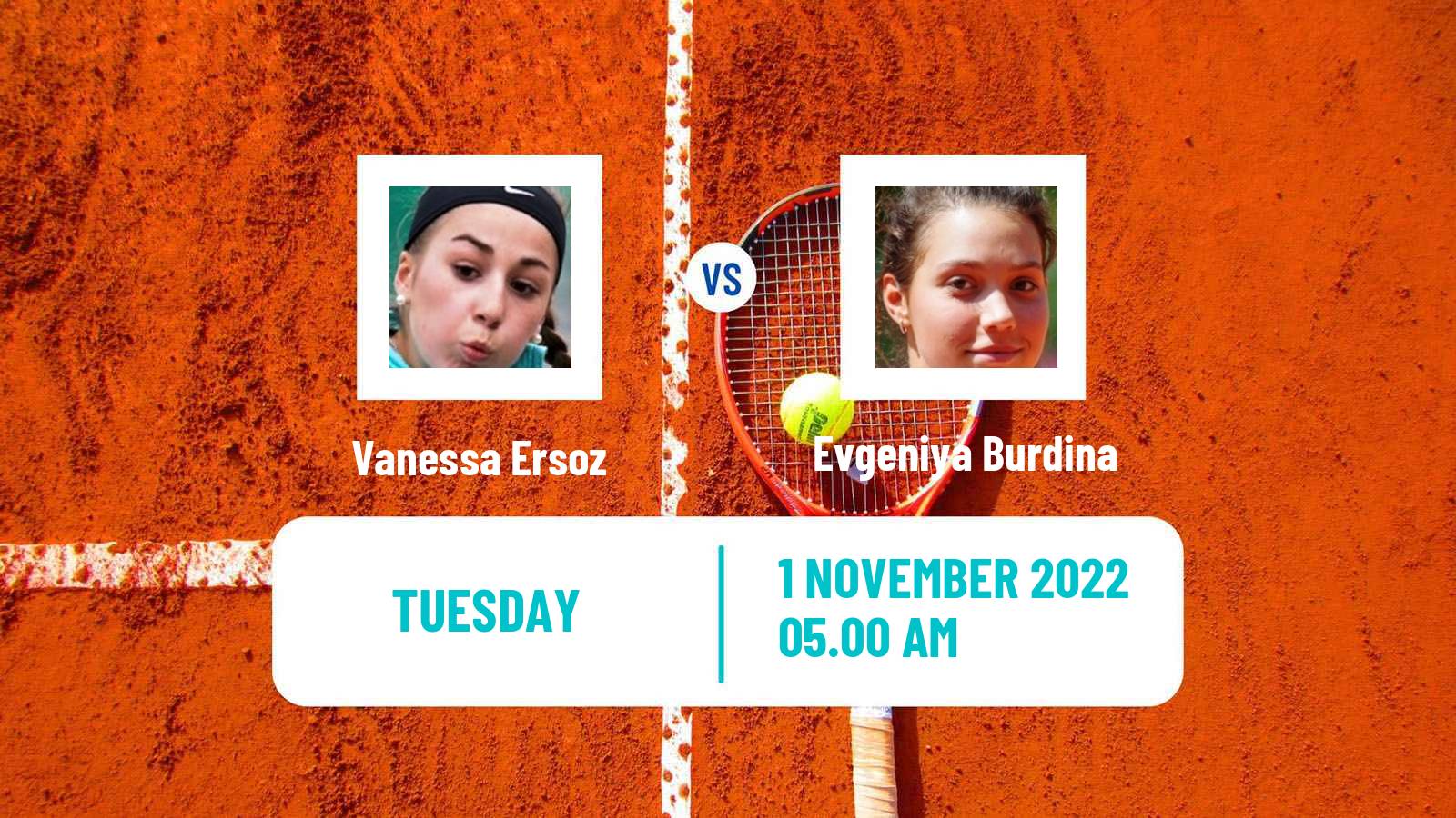 Tennis ITF Tournaments Vanessa Ersoz - Evgeniya Burdina