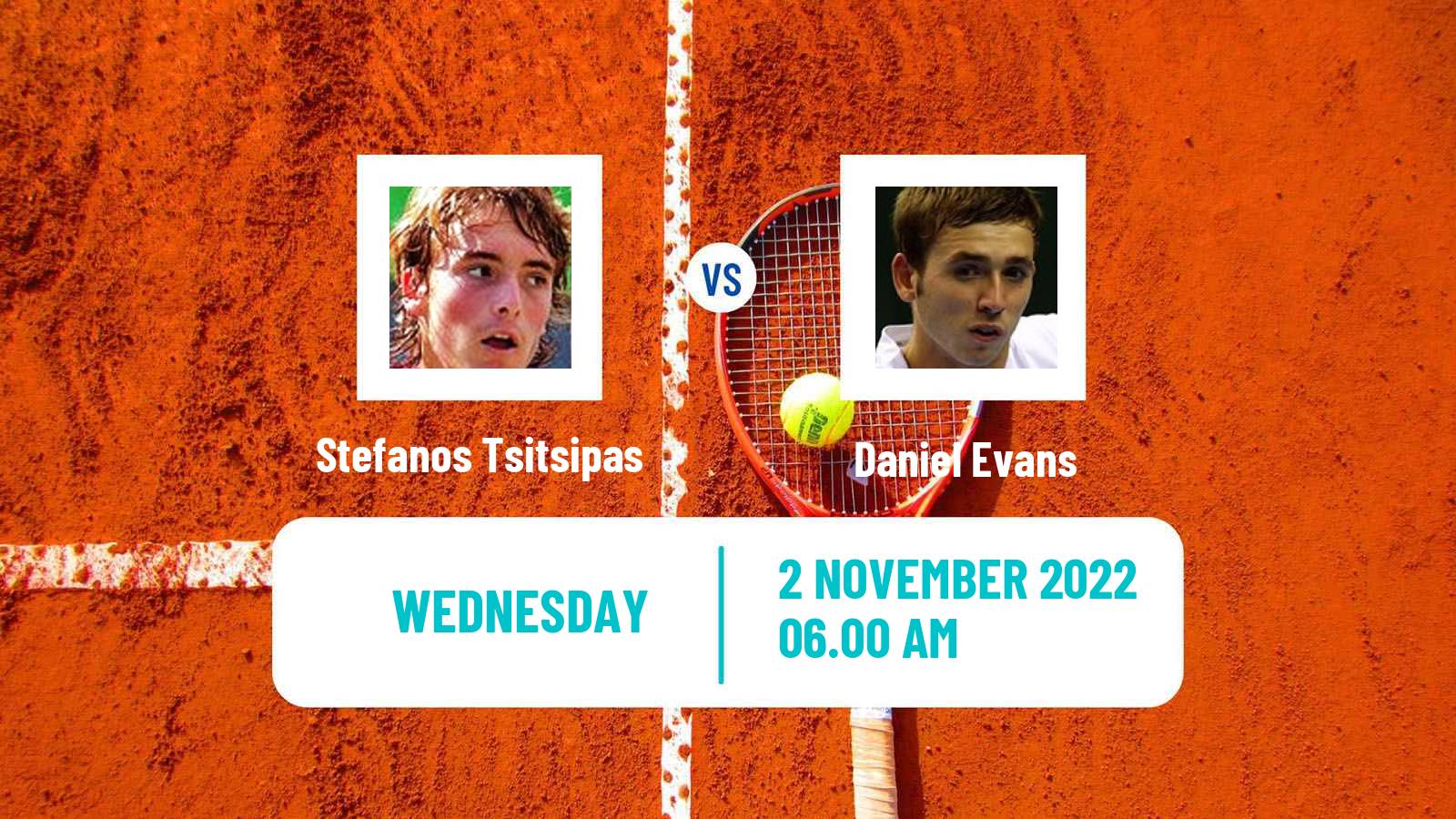 Tennis ATP Paris Stefanos Tsitsipas - Daniel Evans