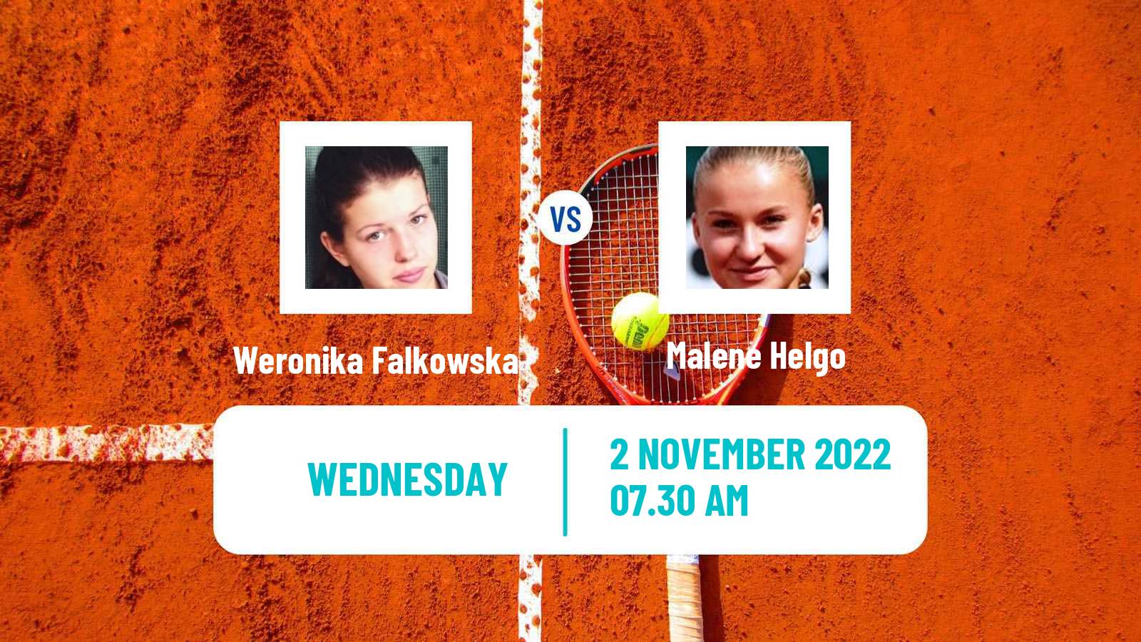 Tennis ITF Tournaments Weronika Falkowska - Malene Helgo