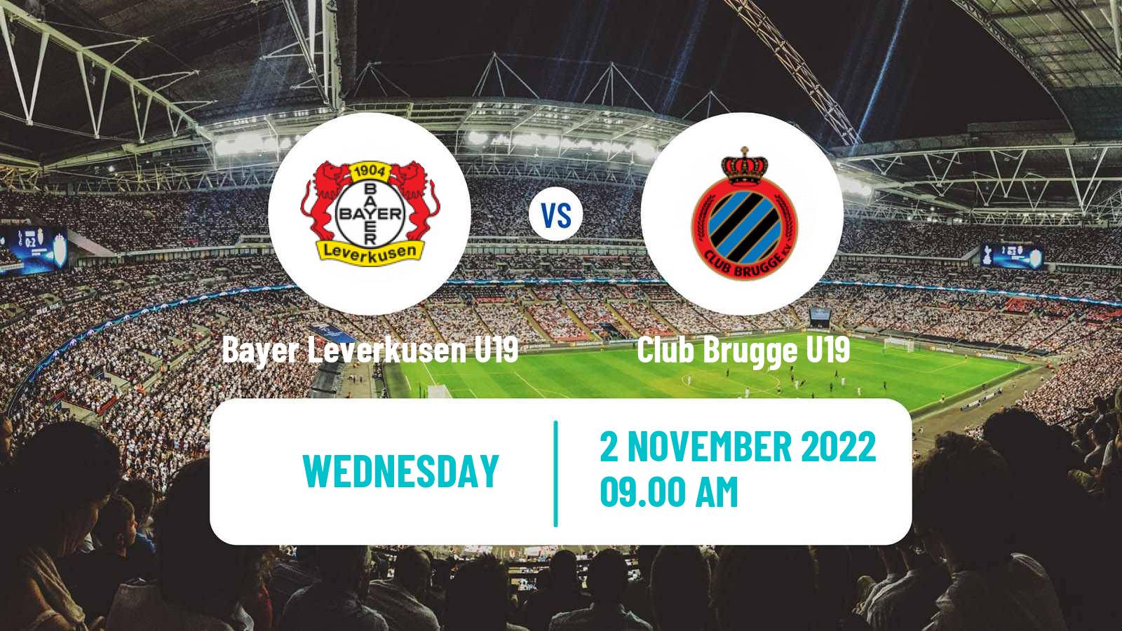 Soccer UEFA Youth League Bayer Leverkusen U19 - Club Brugge U19