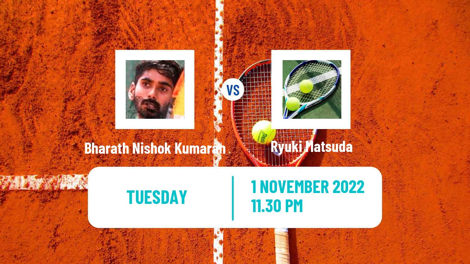 Tennis ITF Tournaments Bharath Nishok Kumaran - Ryuki Matsuda