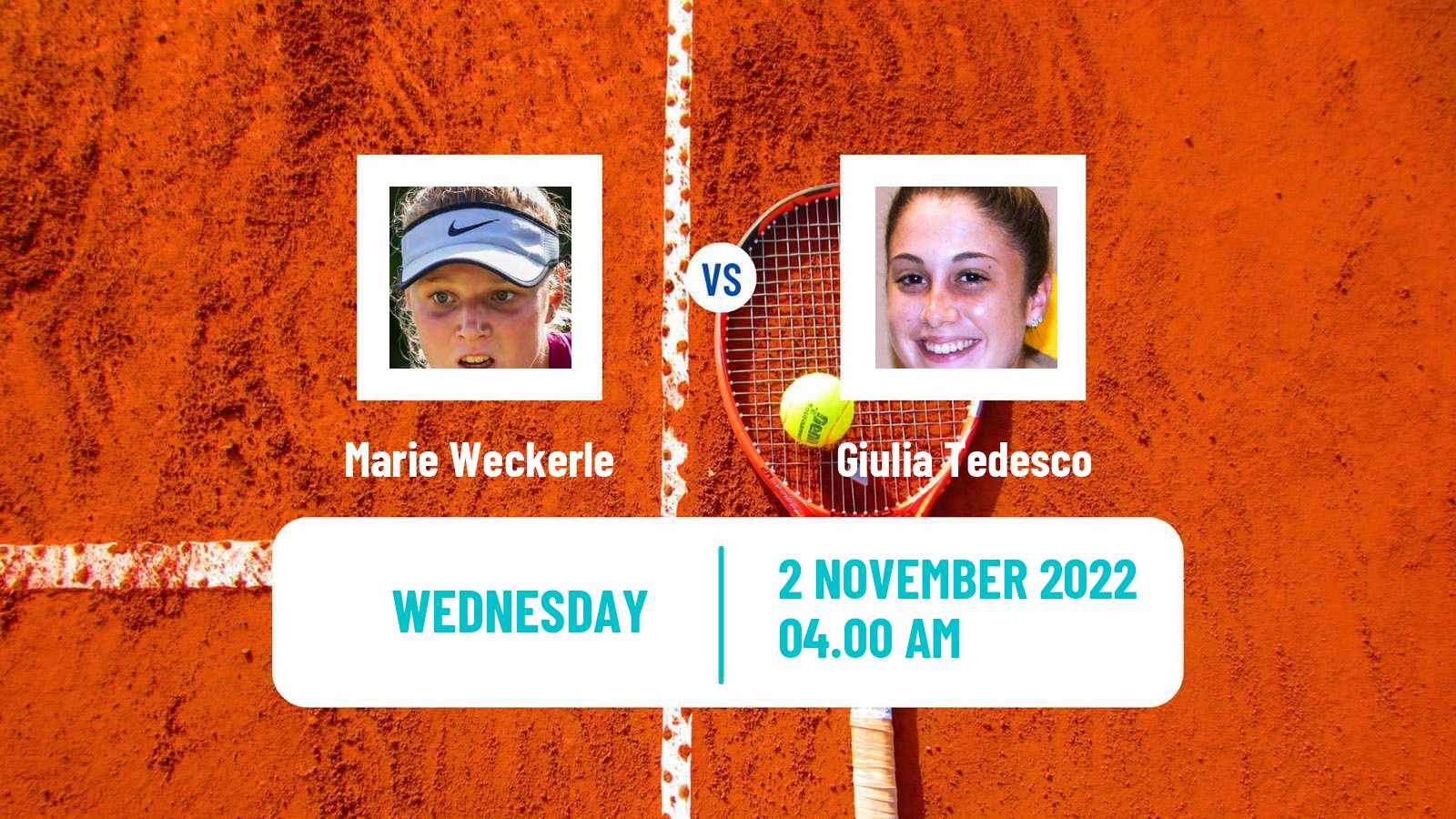 Tennis ITF Tournaments Marie Weckerle - Giulia Tedesco