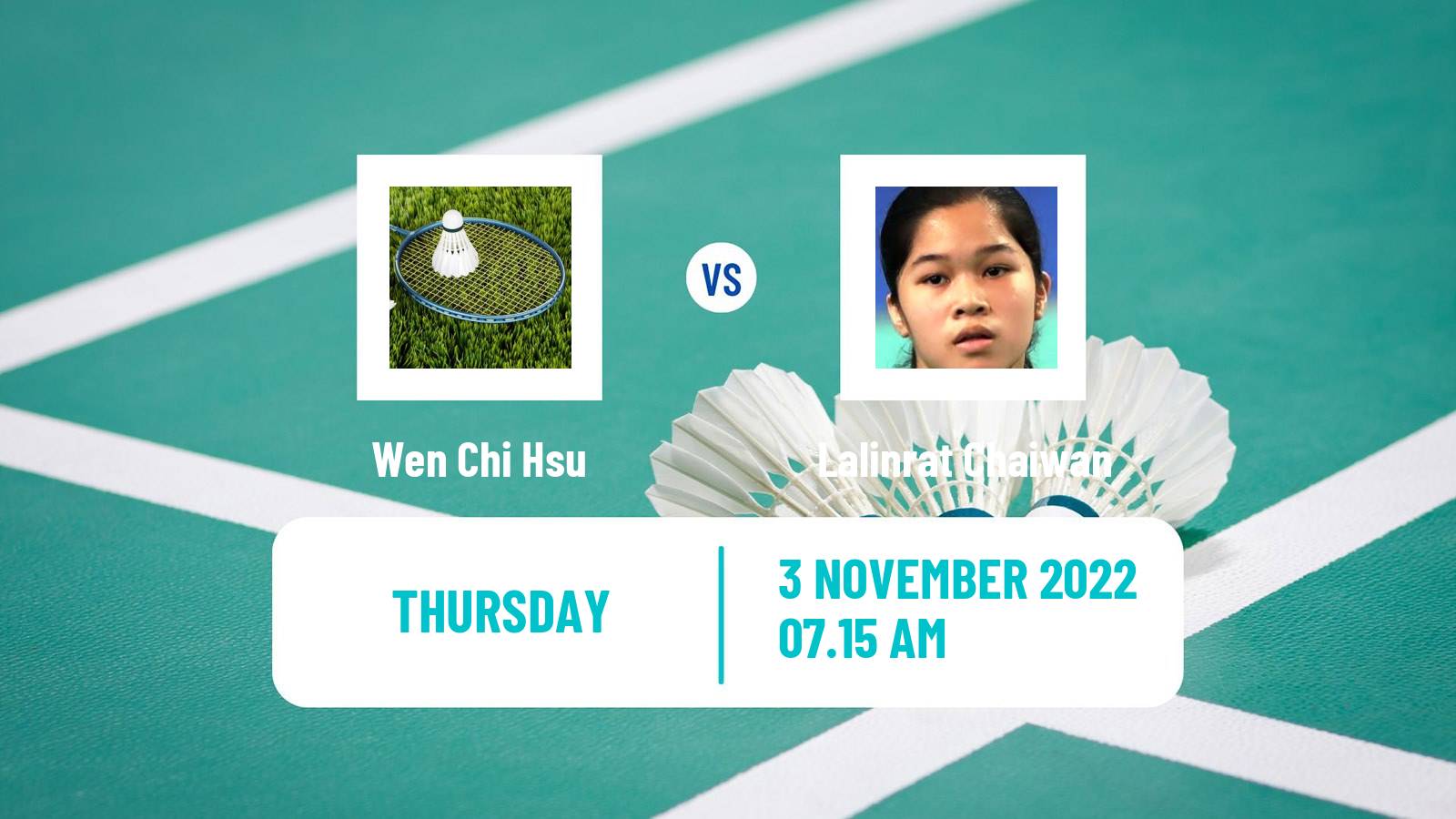 Badminton Badminton Wen Chi Hsu - Lalinrat Chaiwan