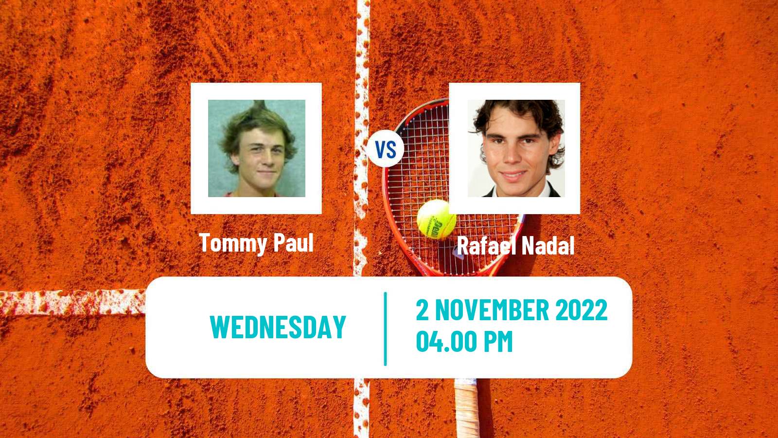 Tennis ATP Paris Tommy Paul - Rafael Nadal