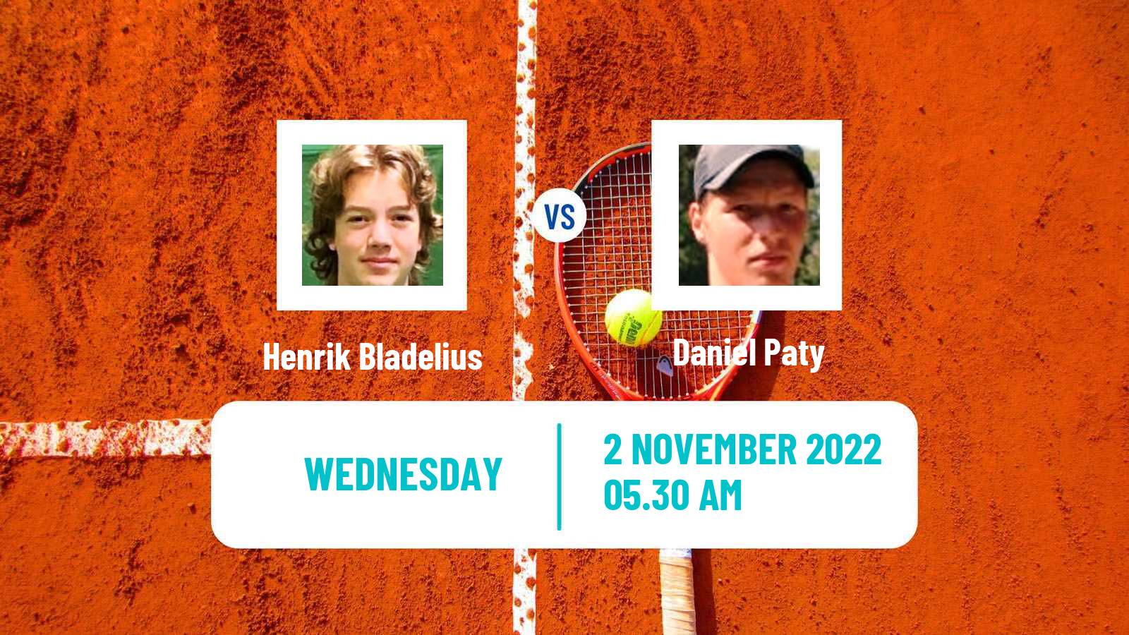 Tennis ITF Tournaments Henrik Bladelius - Daniel Paty
