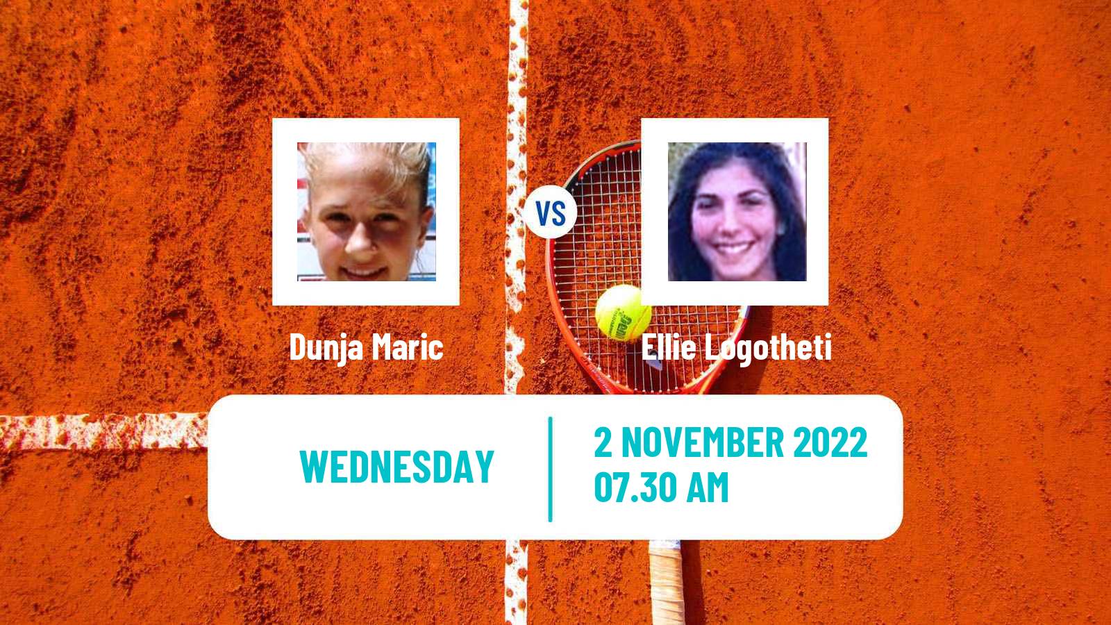 Tennis ITF Tournaments Dunja Maric - Ellie Logotheti