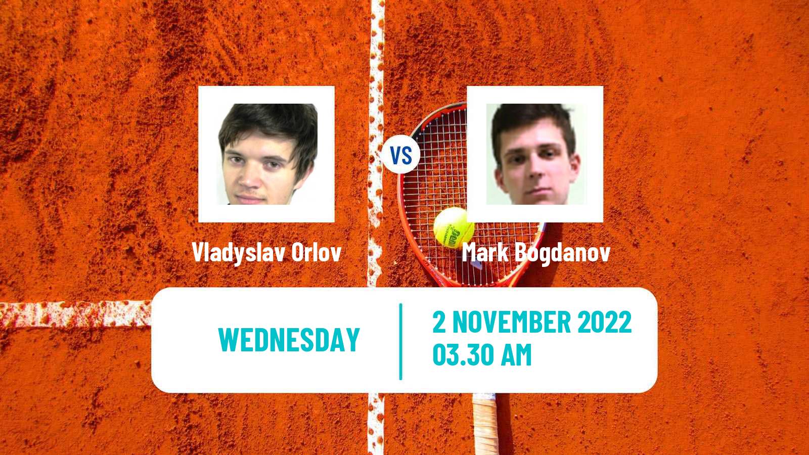 Tennis ITF Tournaments Vladyslav Orlov - Mark Bogdanov