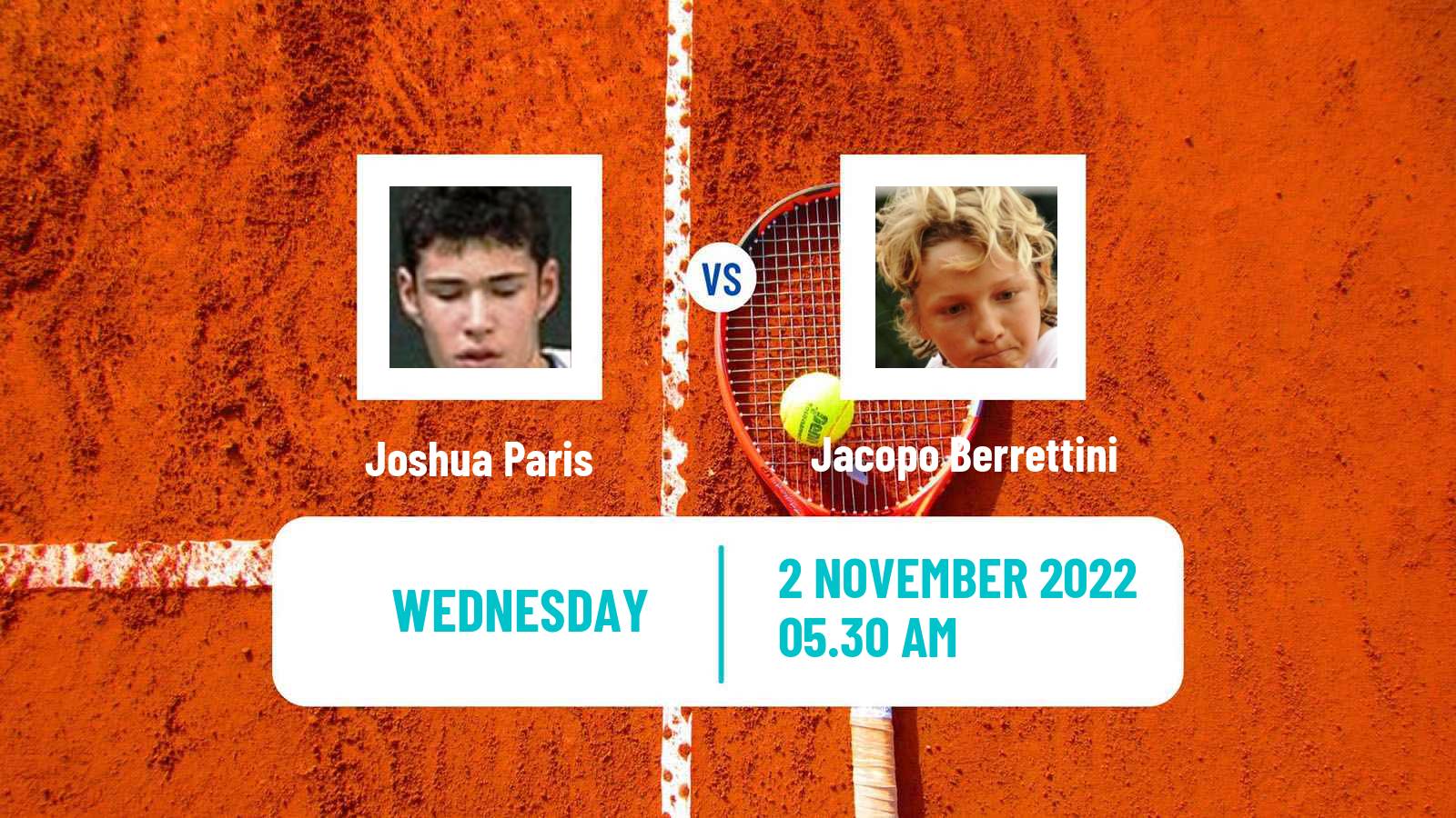 Tennis ITF Tournaments Joshua Paris - Jacopo Berrettini
