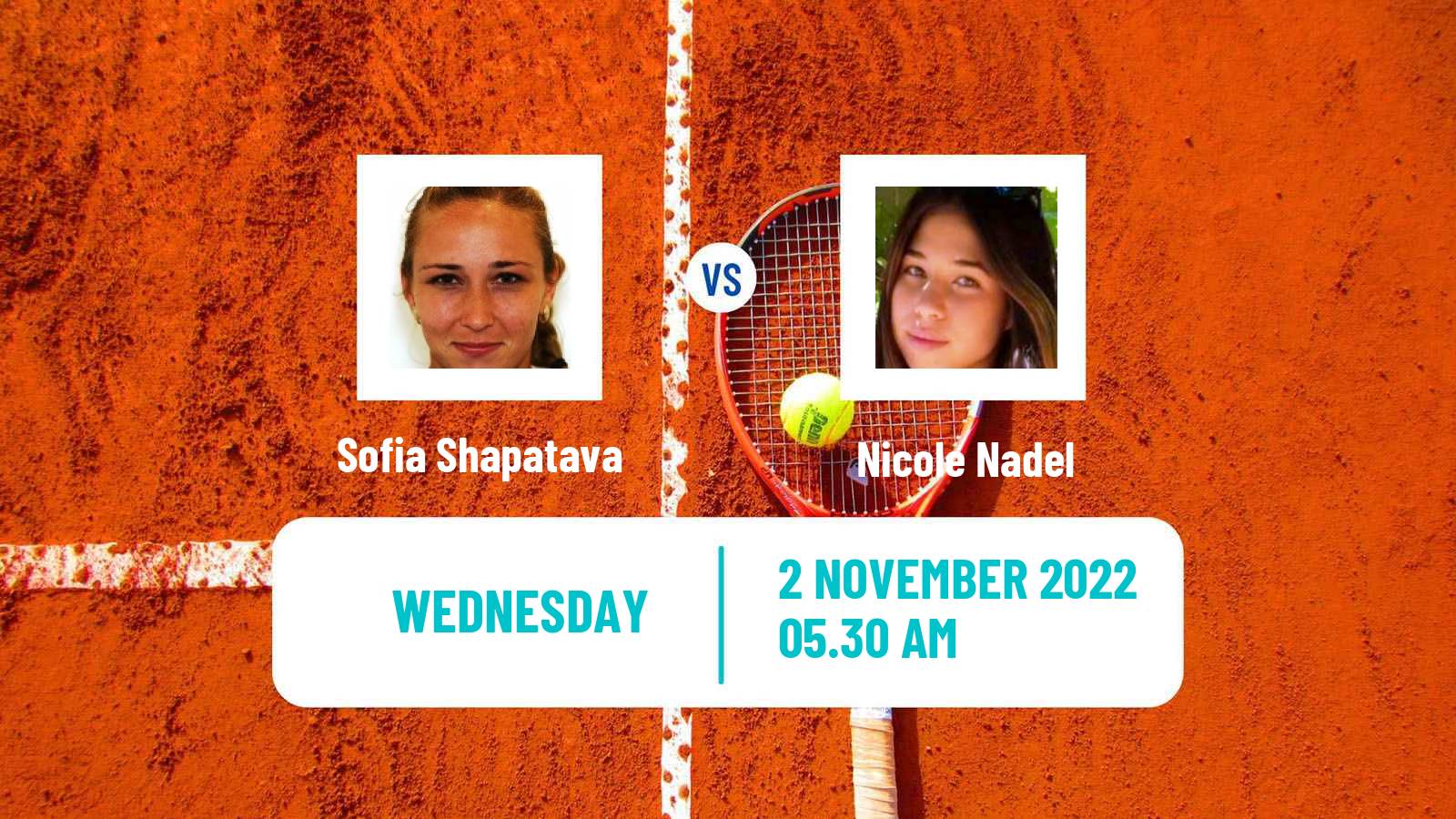 Tennis ITF Tournaments Sofia Shapatava - Nicole Nadel