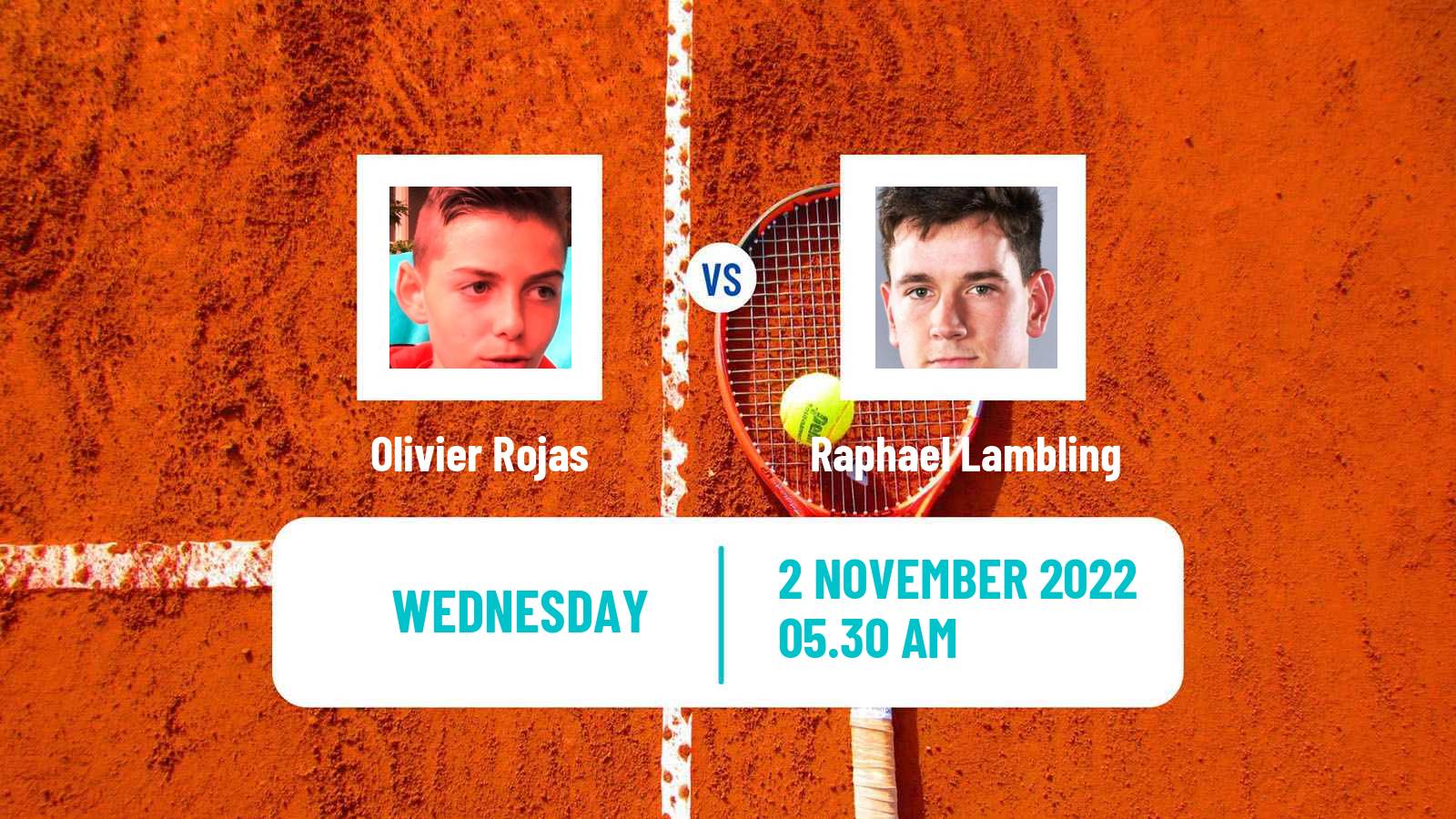 Tennis ITF Tournaments Olivier Rojas - Raphael Lambling
