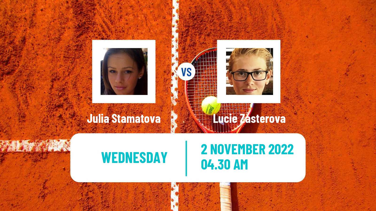 Tennis ITF Tournaments Julia Stamatova - Lucie Zasterova
