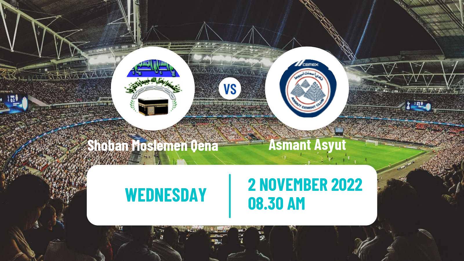 Soccer Egyptian Division 2 - Group A Shoban Moslemen Qena - Asmant Asyut