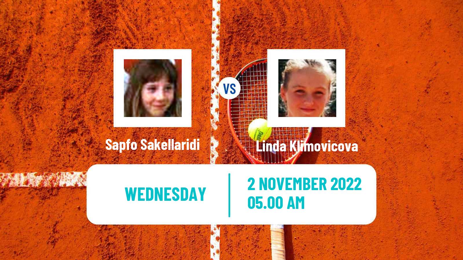 Tennis ITF Tournaments Sapfo Sakellaridi - Linda Klimovicova