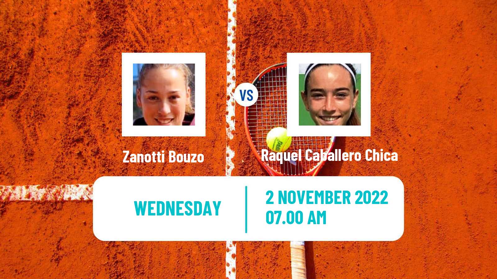 Tennis ITF Tournaments Zanotti Bouzo - Raquel Caballero Chica