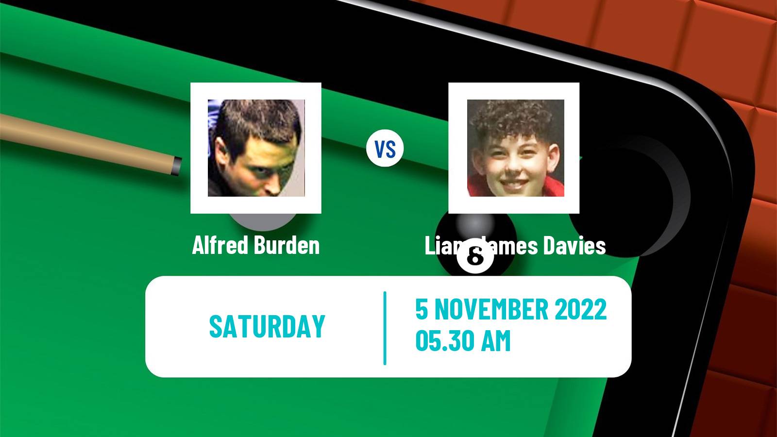 Snooker Snooker Alfred Burden - Liam James Davies