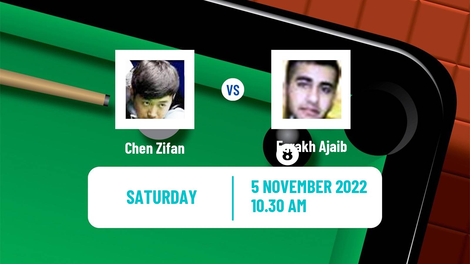 Snooker Snooker Chen Zifan - Farakh Ajaib