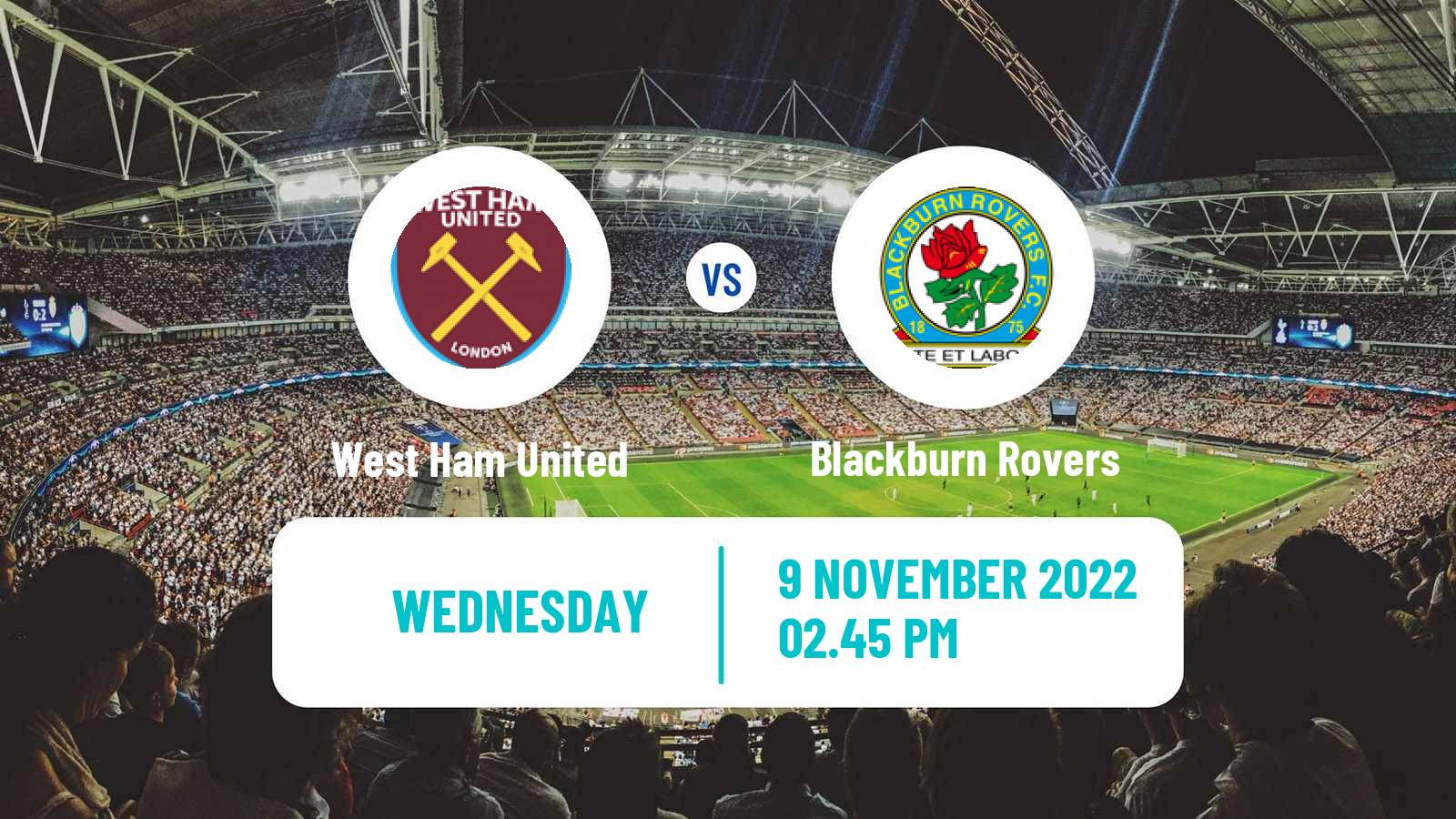 Soccer English League Cup West Ham United - Blackburn Rovers