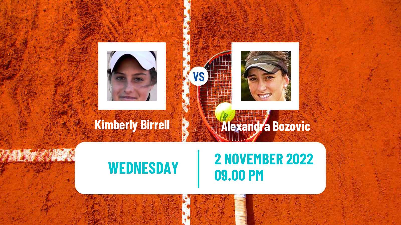 Tennis ITF Tournaments Kimberly Birrell - Alexandra Bozovic
