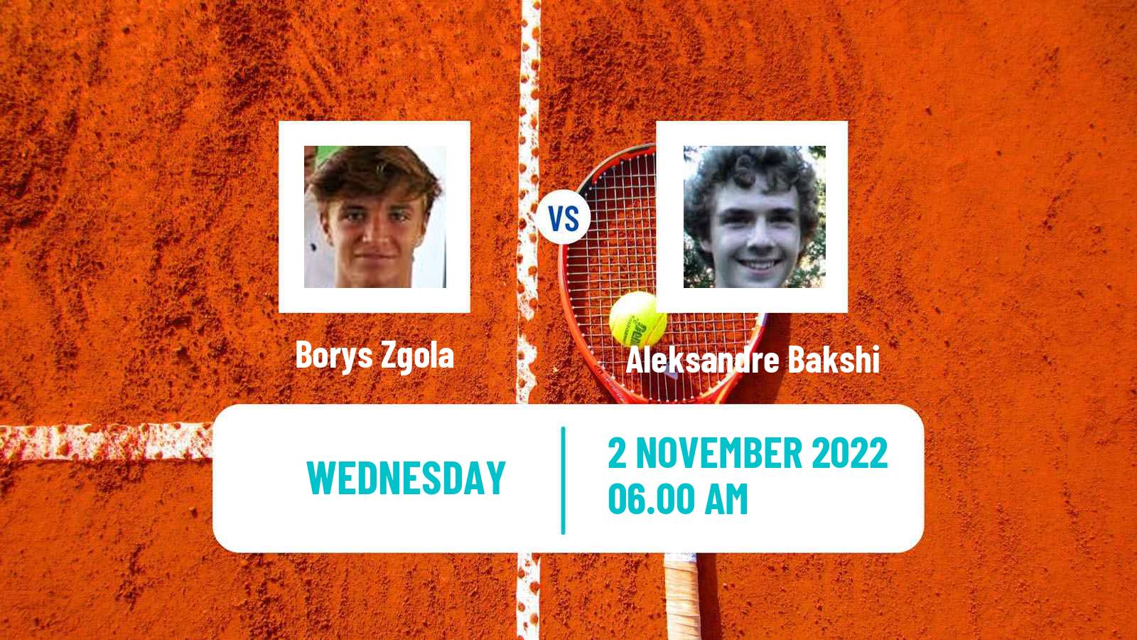 Tennis ITF Tournaments Borys Zgola - Aleksandre Bakshi