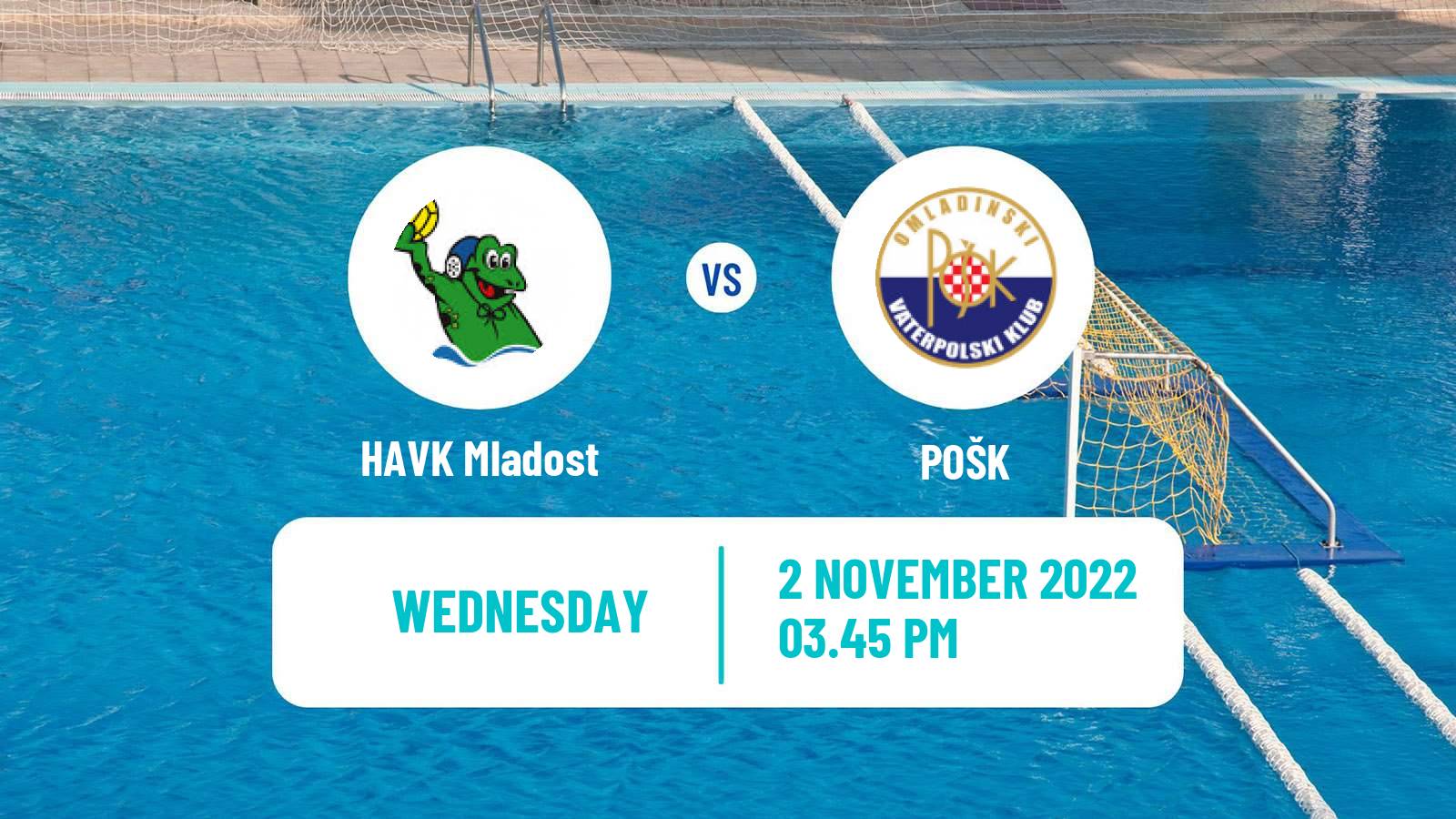 Water polo Croatian Water Polo Prva Liga HAVK Mladost - POŠK