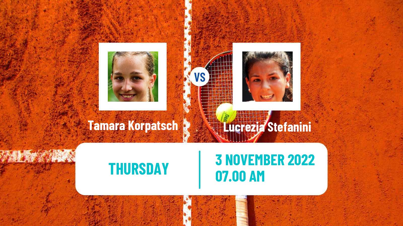 Tennis ITF Tournaments Tamara Korpatsch - Lucrezia Stefanini