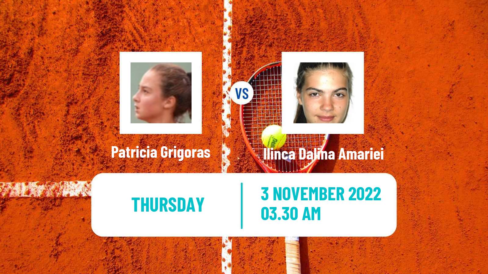 Tennis ITF Tournaments Patricia Grigoras - Ilinca Dalina Amariei