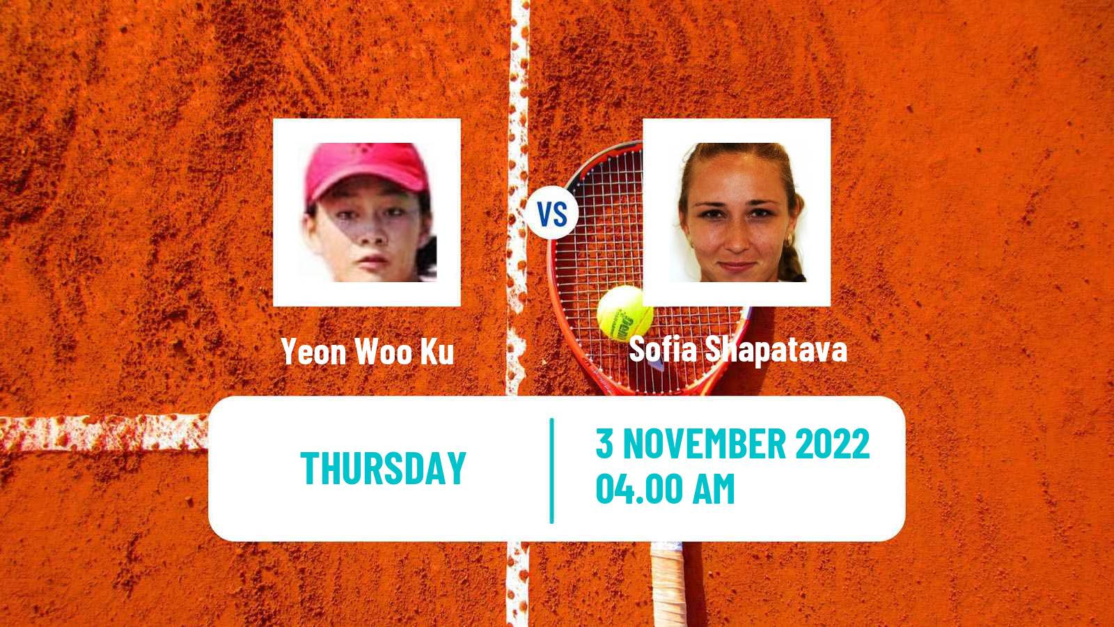 Tennis ITF Tournaments Yeon Woo Ku - Sofia Shapatava