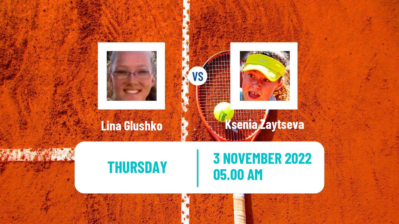 Tennis ITF Tournaments Lina Glushko - Ksenia Zaytseva