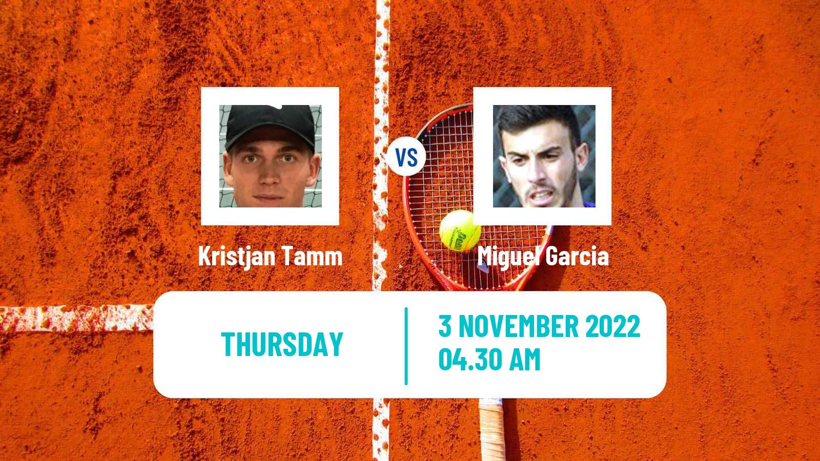 Tennis ITF Tournaments Kristjan Tamm - Miguel Garcia