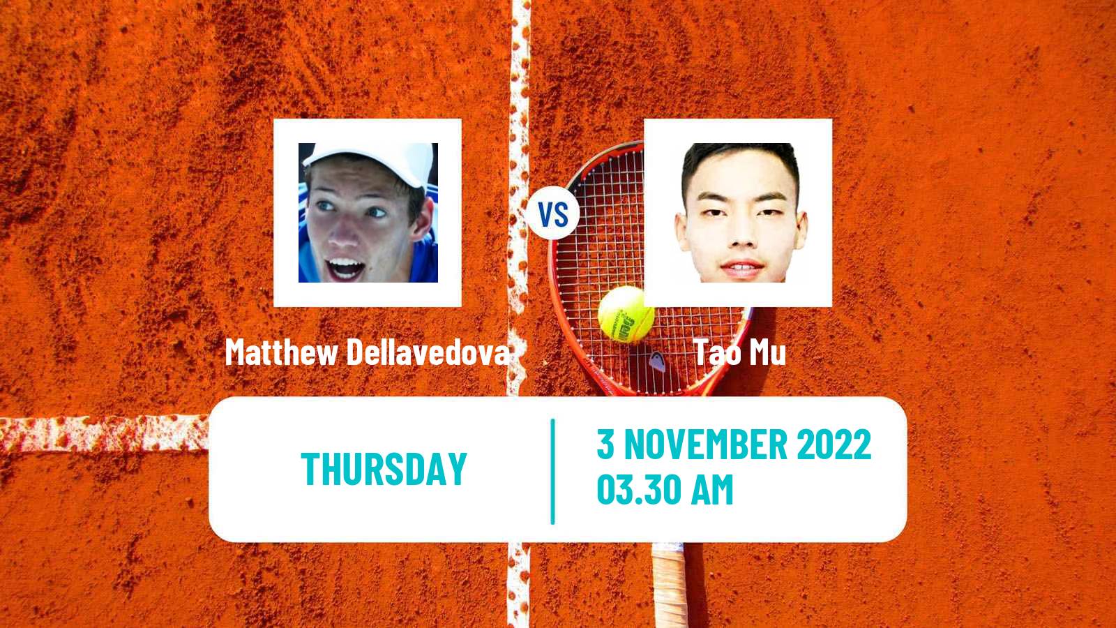 Tennis ITF Tournaments Matthew Dellavedova - Tao Mu