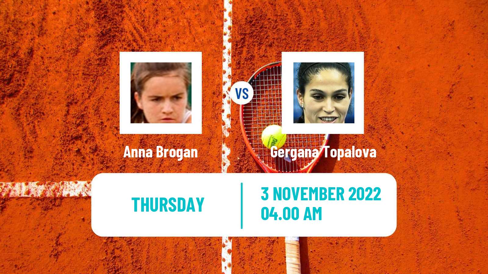 Tennis ITF Tournaments Anna Brogan - Gergana Topalova