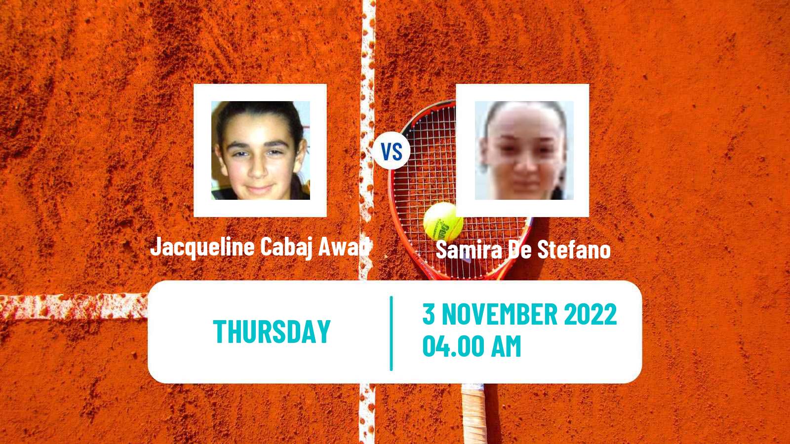 Tennis ITF Tournaments Jacqueline Cabaj Awad - Samira De Stefano