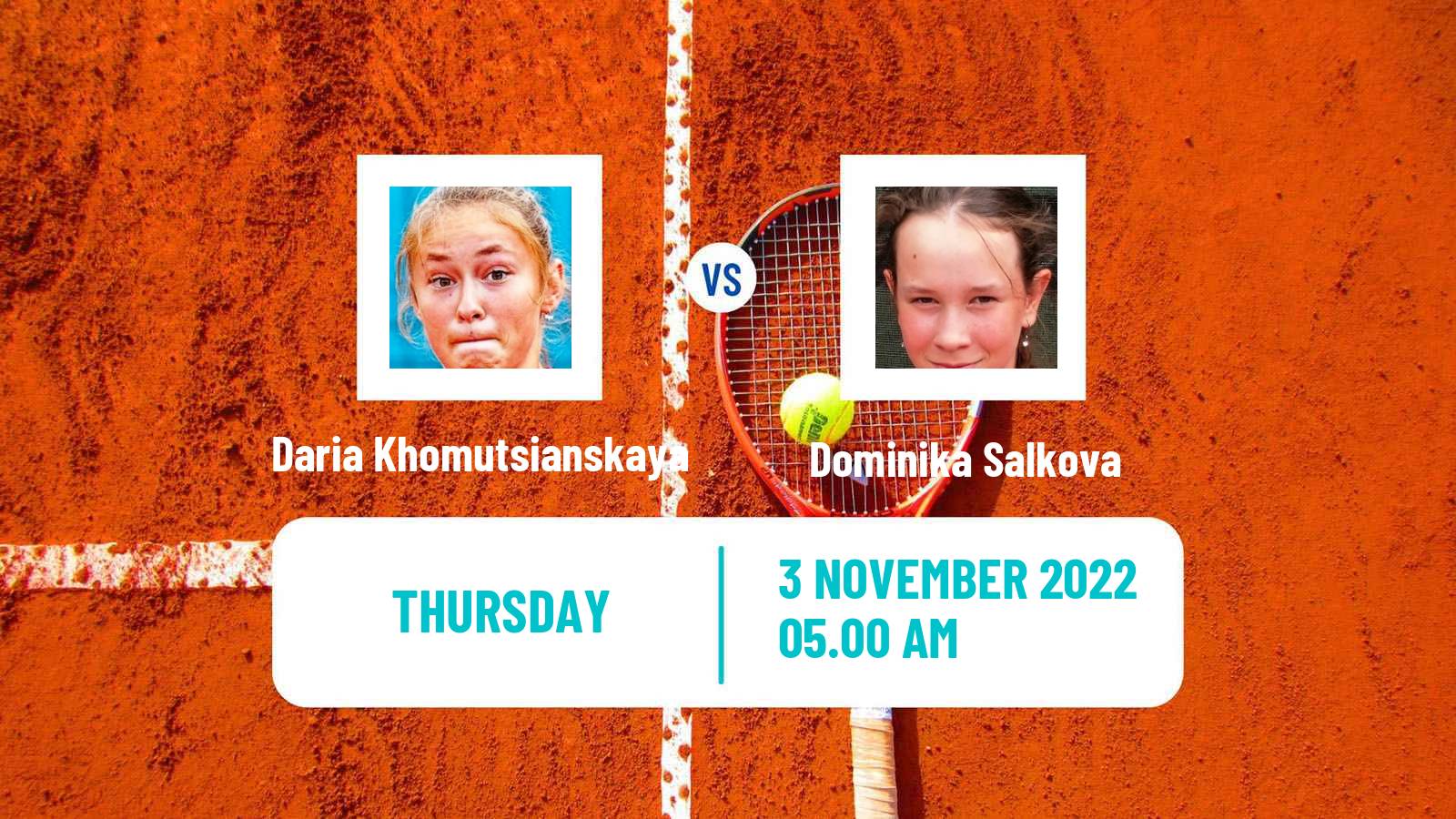 Tennis ITF Tournaments Daria Khomutsianskaya - Dominika Salkova