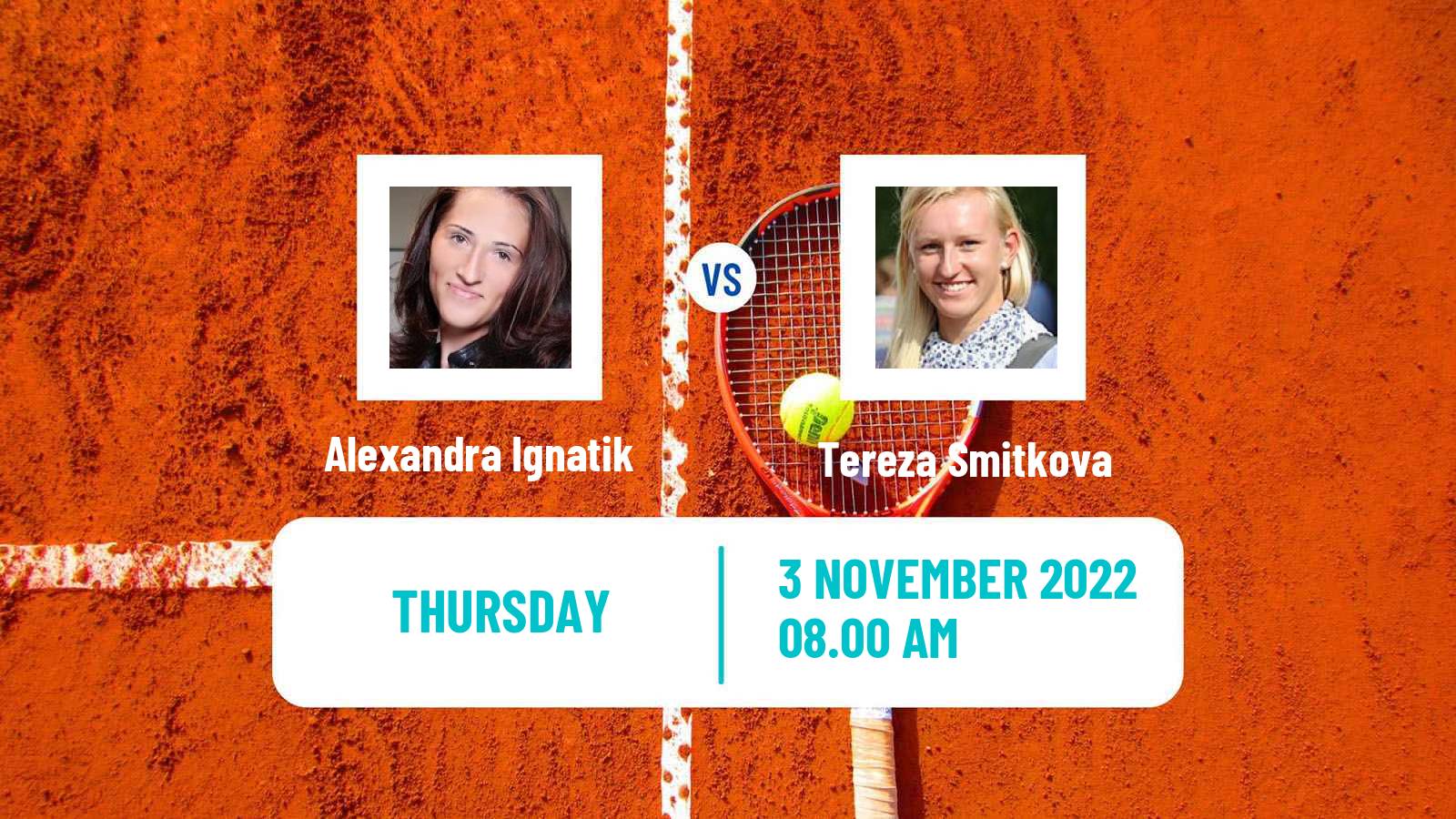 Tennis ITF Tournaments Alexandra Ignatik - Tereza Smitkova