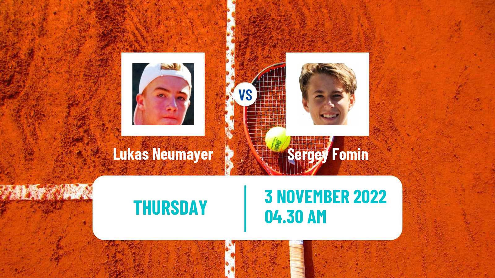 Tennis ITF Tournaments Lukas Neumayer - Sergey Fomin