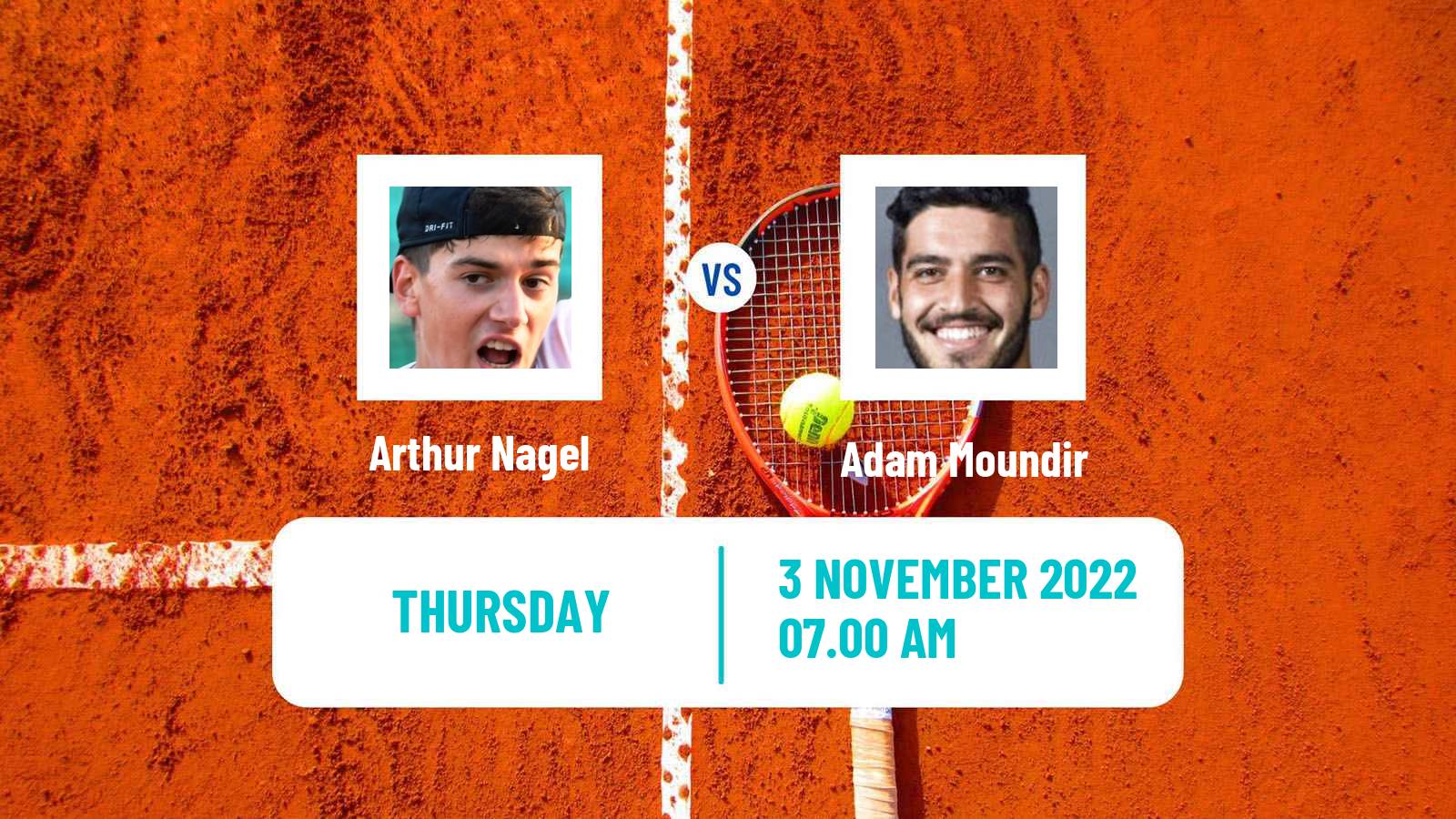 Tennis ITF Tournaments Arthur Nagel - Adam Moundir