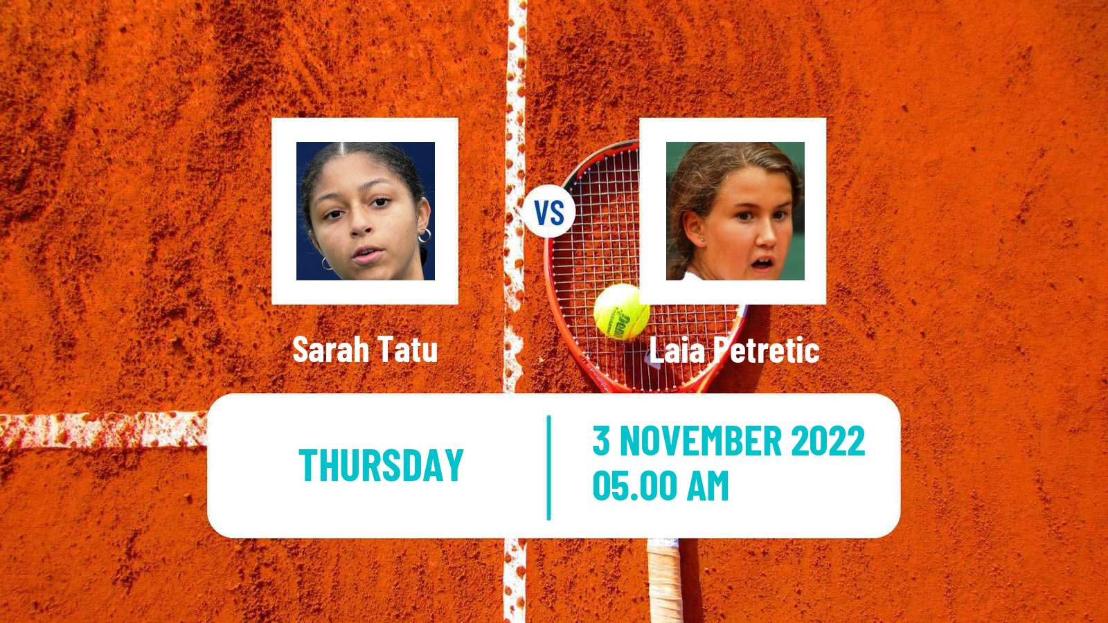 Tennis ITF Tournaments Sarah Tatu - Laia Petretic