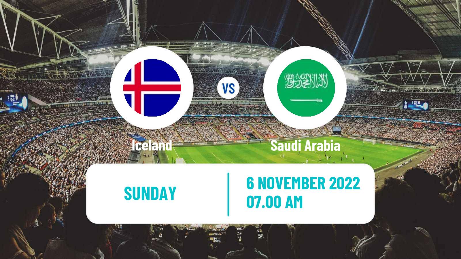 Soccer Friendly Iceland - Saudi Arabia