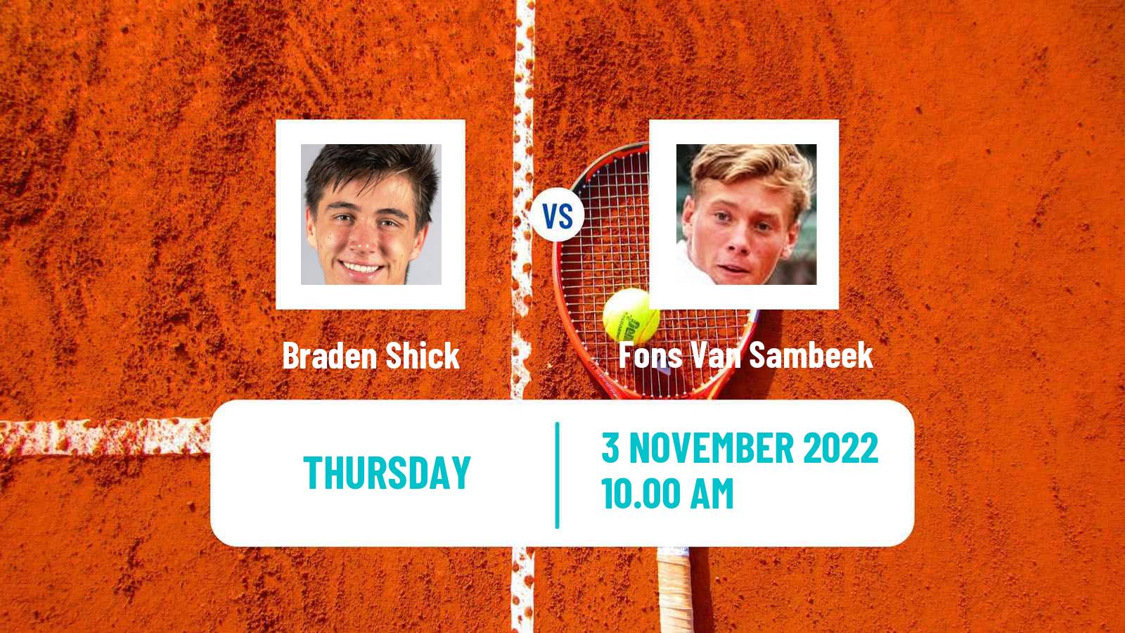 Tennis ITF Tournaments Braden Shick - Fons Van Sambeek