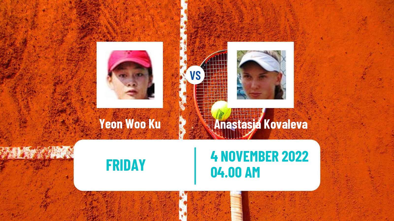 Tennis ITF Tournaments Yeon Woo Ku - Anastasia Kovaleva