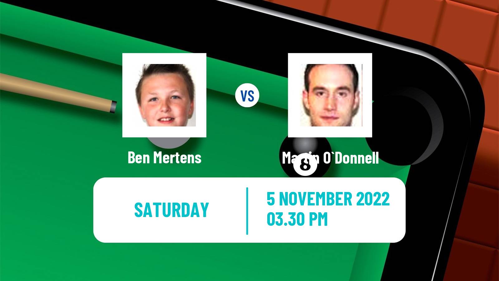 Snooker Snooker Ben Mertens - Martin O`Donnell